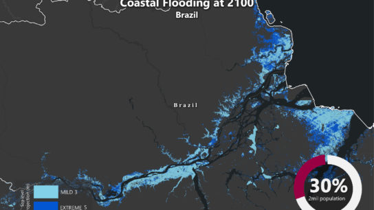 Sea Level Rise Projection Map – Amazon River Delta
